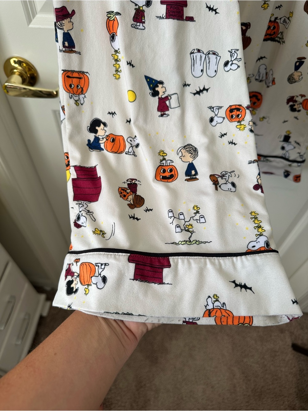 Beauty Sleep Social x Peanuts Halloween Pajama Set Plus Size XXL - Picture 12 of 15